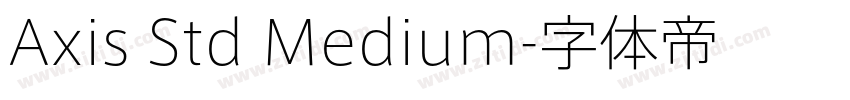Axis Std Medium字体转换
